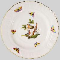 Herendi Rothschild mintás szendvicses tányér. Jelzett, hibátlan, d: 15,5 cm