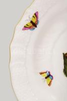 Herendi Rothschild mintás szendvicses tányér. Jelzett, hibátlan, d: 15,5 cm