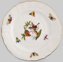 Herendi Rothschild mintás szendvicses tányér. Jelzett, hibátlan, d: 15,5 cm