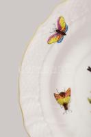 Herendi Rothschild mintás szendvicses tányér. Jelzett, hibátlan, d: 15,5 cm