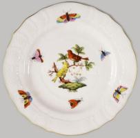 Herendi Rothschild mintás szendvicses tányér. Jelzett, hibátlan, d: 15,5 cm