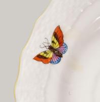 Herendi Rothschild mintás szendvicses tányér. Jelzett, hibátlan, d: 15,5 cm