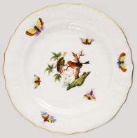 Herendi Rothschild mintás szendvicses tányér. Jelzett, hibátlan, d: 15,5 cm