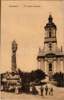 1919 Szekszárd, Római katolikus templom, Szentháromság szobor. Molnár kiadása (fl)
