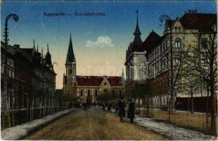 1919 Kaposvár, Erzsébet utca, templom. Gerő Zsigmond kiadása (EK)