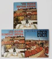 3 db Eger, Heves helytörténeti munka:    Szelényi Károly: Eger. Hevesi képek. ; Hevesi képek. Eger.; Eger- Comitat Heves. klf kiadások.  Képzőművészeti Kiadó/Kossuth Nyomda. Rendkívül gazdag képanyaggal illusztrált. Kiadói egészvászon-kötés, kiadói papír védőborítóban, jó állapotban.