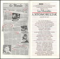 cca 1987 Rock Színház - Les Misérables / A nyomorultak c. musical (rendező: Szinetár Miklós) ismerte...