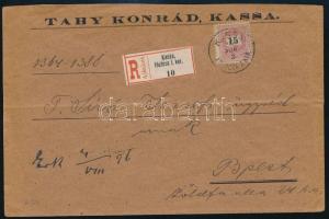 1896 Ajánlott levél "KASSA / FŐUTCZA I. KER."