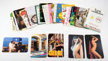 37 db vegyes kártyanaptár, közte két erotikus