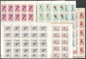 1963 Műkorcsolyázó és jégtánc EB teljes ívsor, a 3Ft két darabban