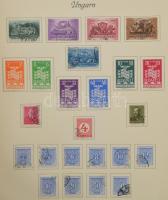 1914-1951 Magyar gyűjtemény maradvány albumlapokon, hiányos lapokon, Safe rugós albumborítóban