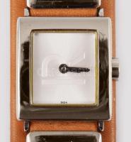 Esprit bőr és kristály karkötő ás óra szett, nem használt, leírással, eredeti dobozában