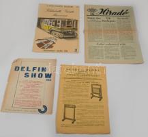 cca 1915-1975 Vegyes reklám tétel, közte Temesváry József ,,Megváltó" Gyógyszertára ostya tasak...