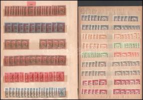 1915 Hadisegély II. 300 db bélyeg (16 klf érték) 2 berakólapon (126.400)