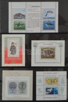 22 lapos levél berakó, benne európai FDC-k és postatiszta blokkok