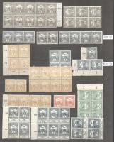 1913 Turul 90 db bélyeg (5 klf) + Árvíz 39 db bélyeg (3 klf) nagyalakú berakólapon (44.750)