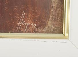 Herpai Zoltán (1951-2011): Utcarészlet. Olaj, farost, jelezve jobbra lent, hátoldalán Budapesti Képz...