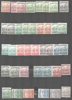 1920-1923 Arató 41 db bélyeg (19 klf) hármaslyukasztással, berakólapon (16.600)
