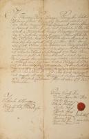 1830 Dömös származási igazolás a nemes Dóka család tagjai részére