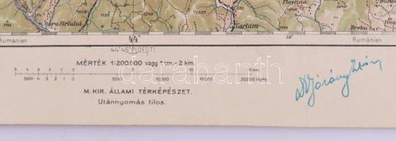 cca 1920 Kézdivásárhely és környékének térképe, 1 : 200.000, M. Kir. Állami Térképészet, néhány laps...