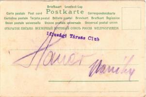 Es blüht noch Jugend auf aller Welt... / litho greeting postcard (szakadás / tear)