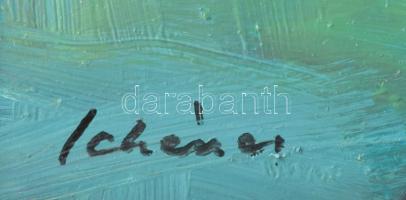 Schéner Mihály (1923-2009): Vízimalom. Olaj, farost, jelezve balra lent, hátoldalán Schéner Mihály a...