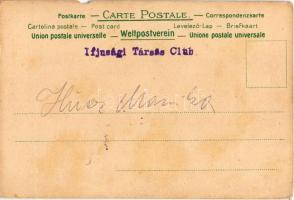 Des Darwins Lehre ist nicht schlecht, bei dir hat er doch sicher recht / humour art postcard with mo...