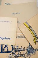 1952-2015 Vegyes ballagási meghívók, összesen 15 db, közte Marosvásárhelyi Orvosi és Gyógyszerészeti...