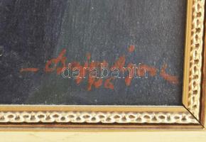 Bajor (Bayer) Ágost (1892-1958): Lányportré. Olaj, vászon, jelezve jobbra lent. Apró felületi sérülé...