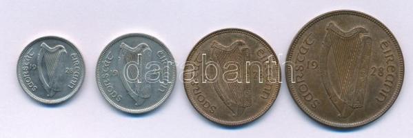 Írország 1928. 1/2p bronz + 1p bronz + 1/2R (3p) Ni + 1R (6p) Ni T:XF, patina Ireland 1928. 1/2 Phingin bronze + 1 Phingin bronze + 1/2 Reul (3 Pingine) Ni + 1 Reul (6 Pingine) Ni C:XF, patina Krause KM#2, KM#3, KM#4, KM#5