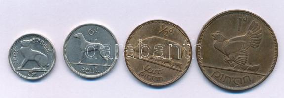 Írország 1928. 1/2p bronz + 1p bronz + 1/2R (3p) Ni + 1R (6p) Ni T:XF, patina
Ireland 1928. 1/2 Phi...