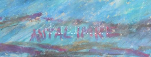 Antal Imre (1944-2017): Erdélyi táj. Vegyes technika, papír, jelezve jobbra lent. Üvegezett fakeretb...