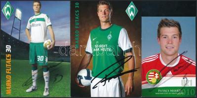 Futács Márkó (1990-) labdarúgó 3 db aláírása