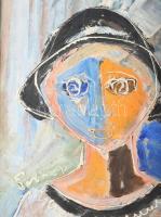 Prokop Péter (1919-2003): Ikrek, 1979. Olaj, farost, jelzett, a hátoldalán Prokop Péter autográf fel...