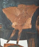 Drégely László (1932-1990): Ikarusz. Festett, kalapált alumínium lemez. Jelezve jobbra lent: Drégely...