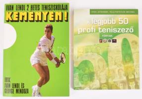 Keményen! Ivan Lendl 2 hetes tenisziskolája, aláírása a borítón, jegy, boríték + A legjobb 50 profi teniszező. Kiadói papírkötés, jó állapotban.