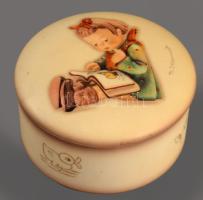 Hummel Goebel bonbonier - "A könyvmoly" dekorral, jelzett, hibátlan, d: 10 cm