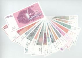 Jugoszlávia 1992. 100D-50.000D (6xklf, teljes sor!) + 1993. 100.000D-10.000.000.000D (10xklf, teljes...