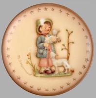 Hummel Goebel dísztálka - "Shepherd's Boy". Jelzett, kopással, d: 8,5 cm