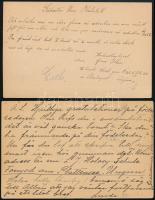 1901-1902 2 db díjkiegészített díjjegyes levelezőlap / 2 PS-card with additional franking