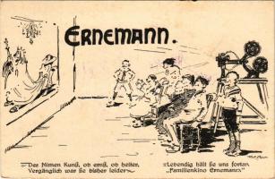 Ernemann-Werke A.-G. Dresden. Photo-Kino-Werke, Optische Anstalt Serie B. Nr. 11. / German camera manufacturer's advertisement card (kis szakadás / small tear)