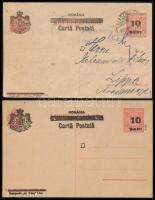 Kolozsvár 1920 2 db díjjegyes levelezőlap, az egyik futott / 2 PS-cards, 1 used Signed: Bodor