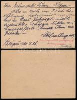 Kolozsvár 1920 2 db díjjegyes levelezőlap, az egyik futott / 2 PS-cards, 1 used
Signed: Bodor