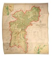 1909 Bars vármegye közigazgatási és földmívelési térképe. Szerk. és nyom. a m. kir. állami nyomdában. 1 : 144.000. (Rajta Aranyosmarót és környéke, 1 : 36.000.) Kisebb sérülésekkel, ragasztott, 70x60 cm