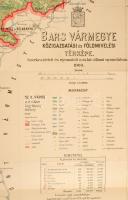 1909 Bars vármegye közigazgatási és földmívelési térképe. Szerk. és nyom. a m. kir. állami nyomdában...