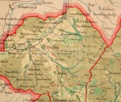 1909 Bars vármegye közigazgatási és földmívelési térképe. Szerk. és nyom. a m. kir. állami nyomdában...