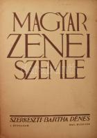 1941 Magyar Zenei Szemle I. évfolyam 1. szám + 6 szórványszám + A Zene c. folyóirat 1943, XXV. évf. ...