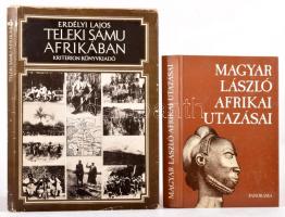 Erdélyi Lajos: Teleki Samu Afrikában. Bukarest, 1977, Kriterion. + Véber Károly (szerk.): Magyar László afrikai utazásai. Bp., 1985, Panoráma. Kötetenként változó kötésben és állapotban.
