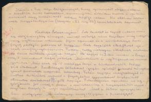 1945 Magánkészítésű hadifogoly levelezőlap Hohenfels amerikai fogolytáborból, vöröskeresztes bélyegz...