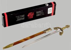 Denix miniatűr kard replika, hüvellyel, h: 24,5 cm